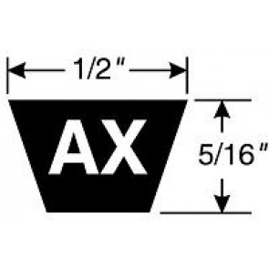 AX28 TRI-POWER V BELT Tri-Power Belts - Molded Notch