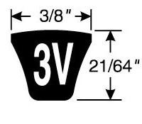 3V1060 SUPER HC V BELT Super HC Belts