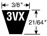 3VX300 SUPER HC V BELT Super HC Molded Notch Belts