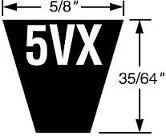 5VX1017 SUPER HC V BELT Super HC Molded Notch Belts