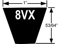 8VX1250 Super HC Molded Notch Belts