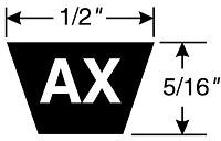 AX48 TRI-POWER V BELT Tri-Power Belts