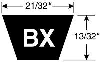 BX162 TRI-POWER V BELT Tri-Power Belts - Molded Notch