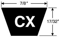 CX105 TRI-POWER V BELT Tri-Power Belts