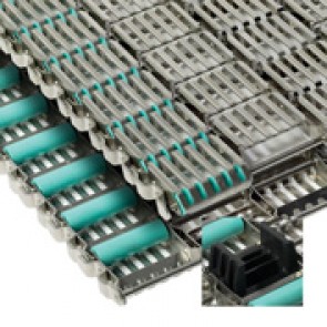 820.03.63 - Fortrex 9237 Stainless Steel MatTop Chain with Positrackâ„¢ Tracking Guides